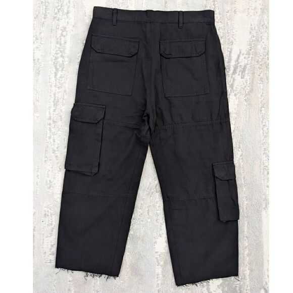 Ronning London Streetwear Military Everyday Utility Cargo Cotton Pant Black 30 - Picture 2 of 6